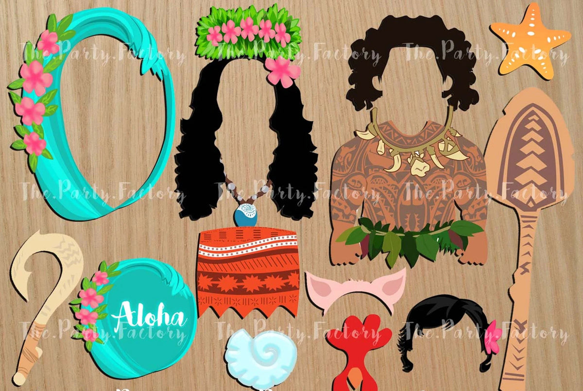 Moana Photo Booth Props Set – MATTEO PARTY