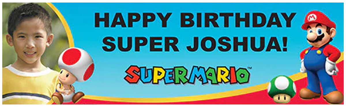 Mario Birthday Banner