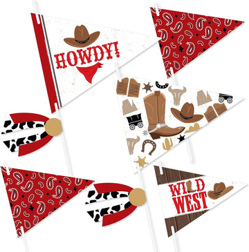 Big Dot Of Happiness Little Cowboy - Western Petite Party Paper Table Runner  - 12 x 60 inches