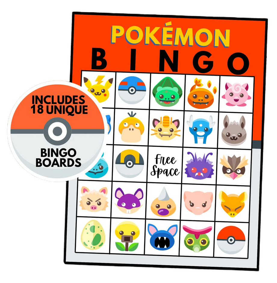 Pokemon Party Bingo Game