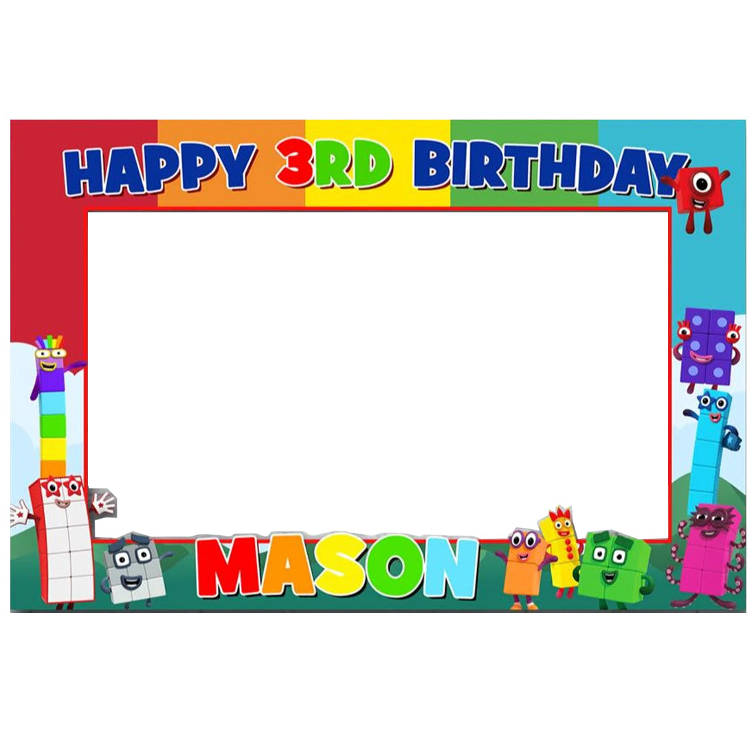 Custom Numberblocks Photo Booth Frame β MATTEO PARTY