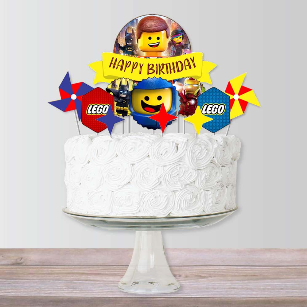 LEGO Birthday Party Cake Decorating Kit Happy Birthday Cake