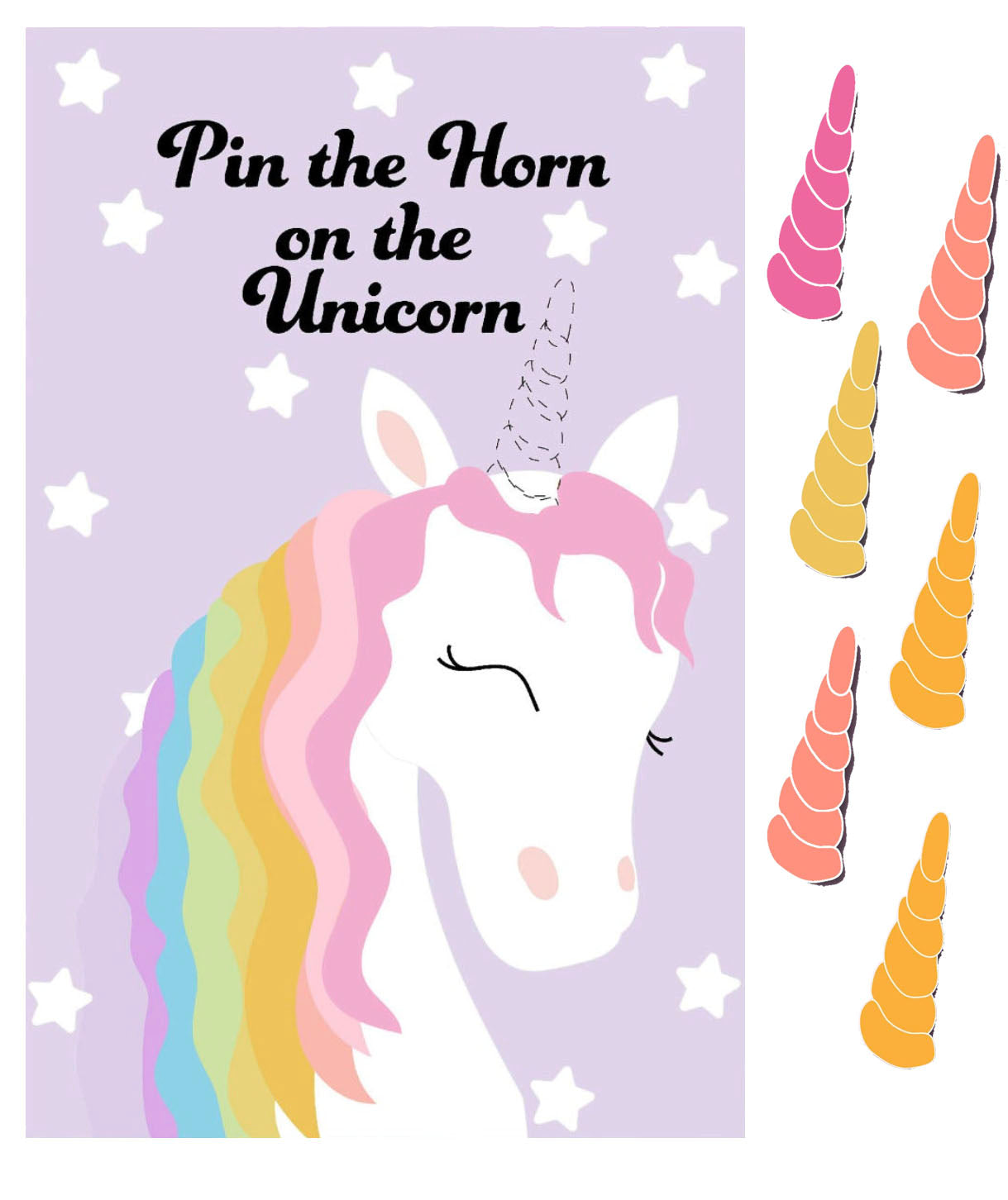 Pin the Horn on the Unicorn – MATTEO PARTY pin-the-horn-on-the-unicorn-matteo-party