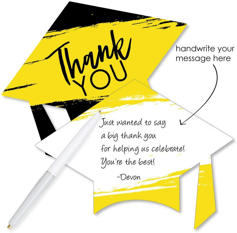 Yellow Grad - Best is Yet to Come - Shaped Thank You Cards