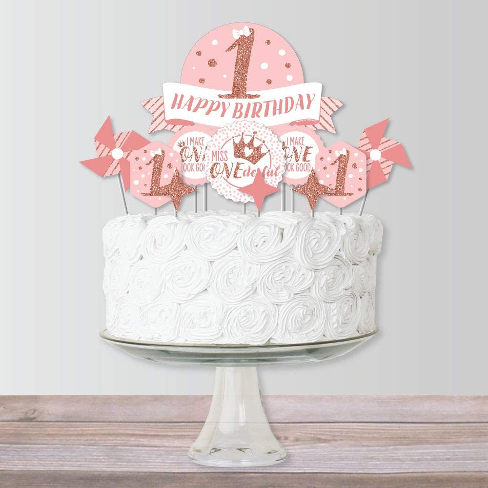 Miss ONEderful Cake Topper, Miss Onederful Birthday Party Decorations, Girl  1st Birthday Party Decor, One Cake Smash Topper by RSVP Parties and Events  | Catch My Party