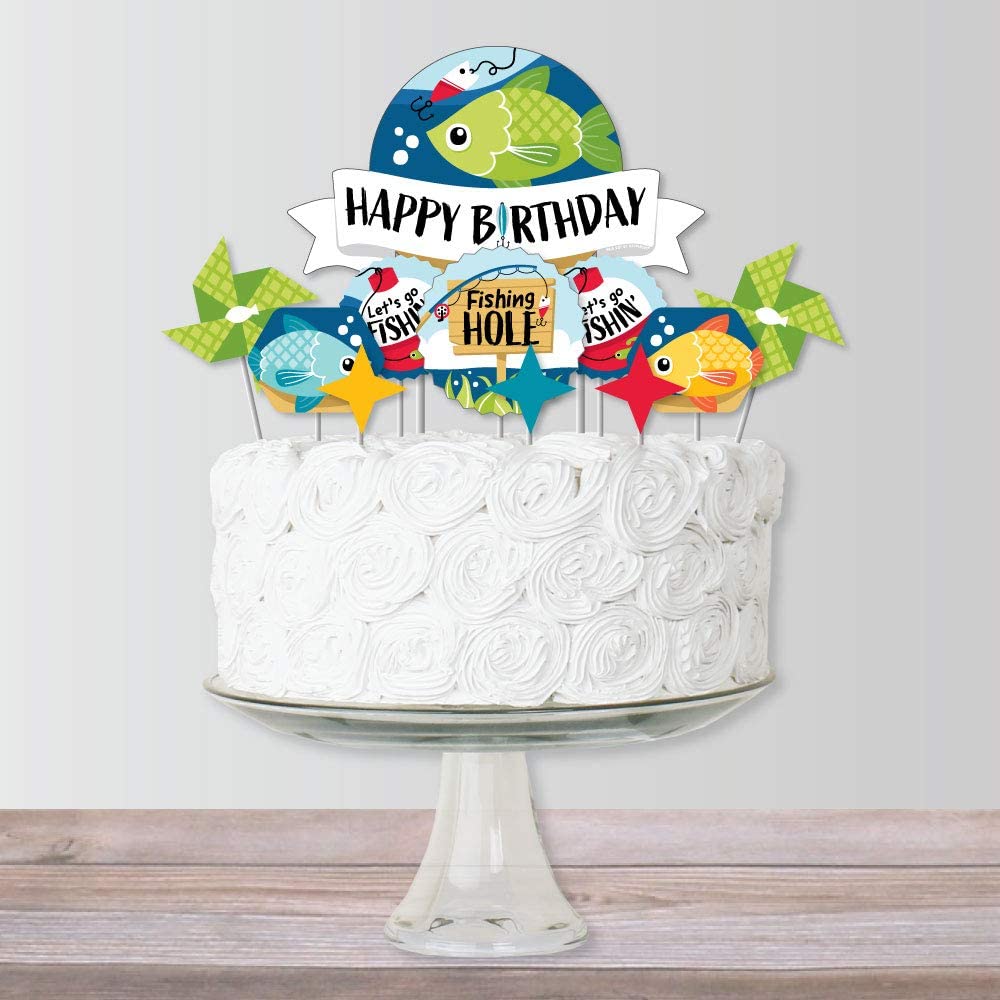 Let's Go Fishing - Fish Themed Birthday Party Cake Decorating Kit - Ha –  MATTEO PARTY