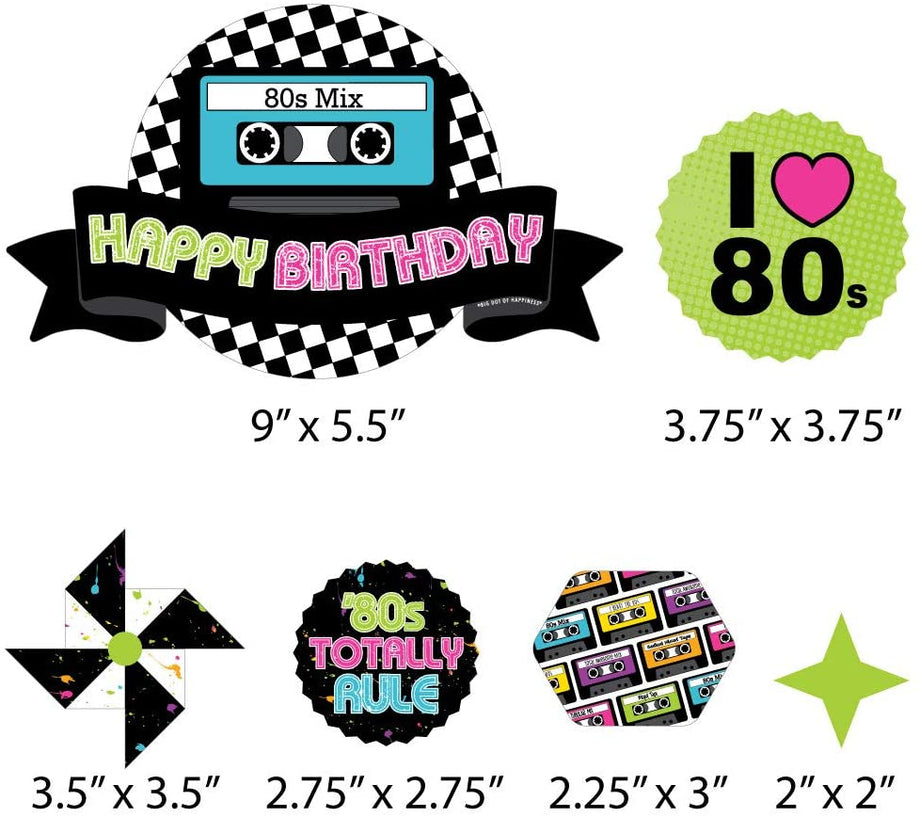 18er-Set Cupcake-Deko: Retro 80er & 90er Jahre Motto-Party - Perfekt Für Geburtstag, Jubiläum Oder Themenparty