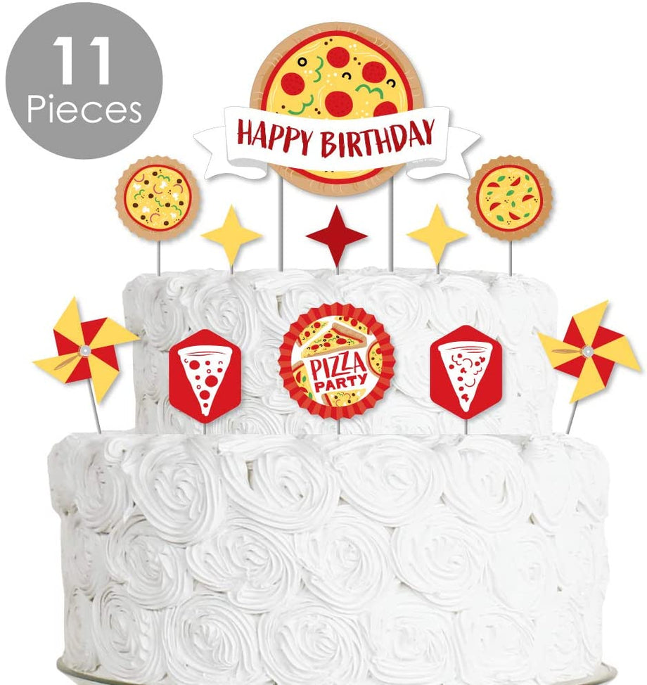 Pizza Party Dekorations-Set – Inkl. Banner, Kuchen-Topper, Wirbel, Cupcake-Deko & Ballons Für Den Perfekten Pizza-Geburtstag