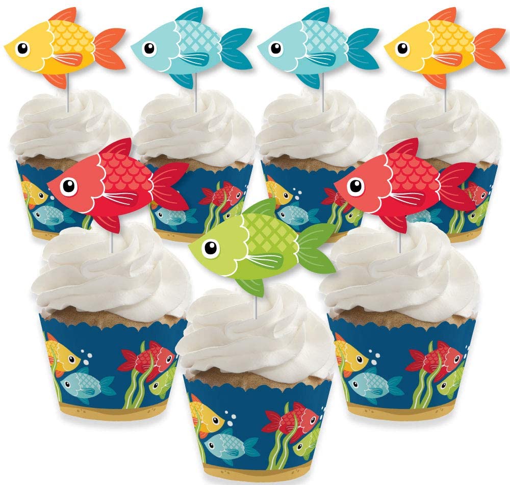 Let's Go Fishing - Cupcake Decoration - Fish Themed Birthday Party