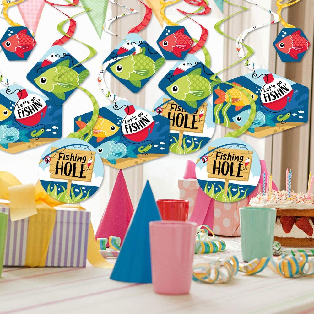 Let's Go Fishing - Fish Themed Birthday Party or Baby Shower Hanging D –  MATTEO PARTY