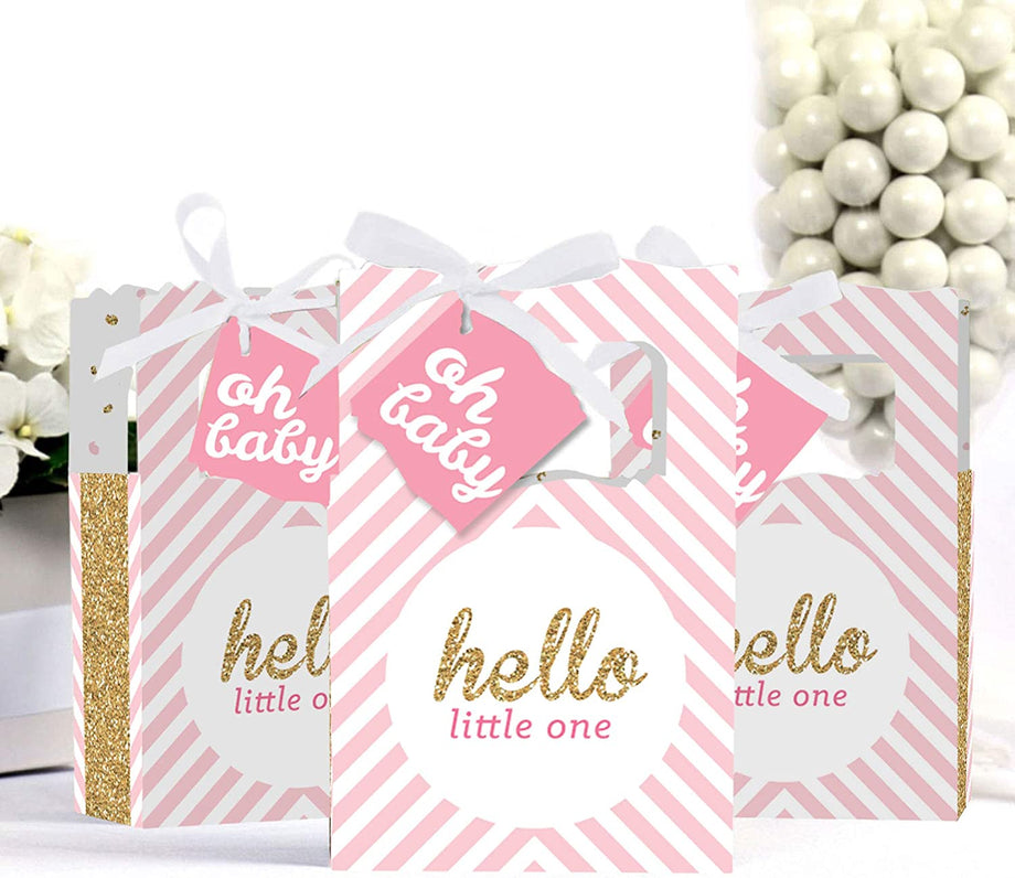pink oh baby baby shower favors