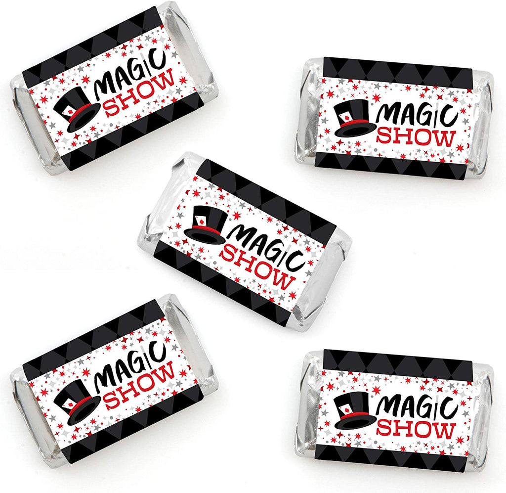 Big Dot Of Happiness Magic Show Circle Stickers - 24 Count Magical Birthday Party Labels