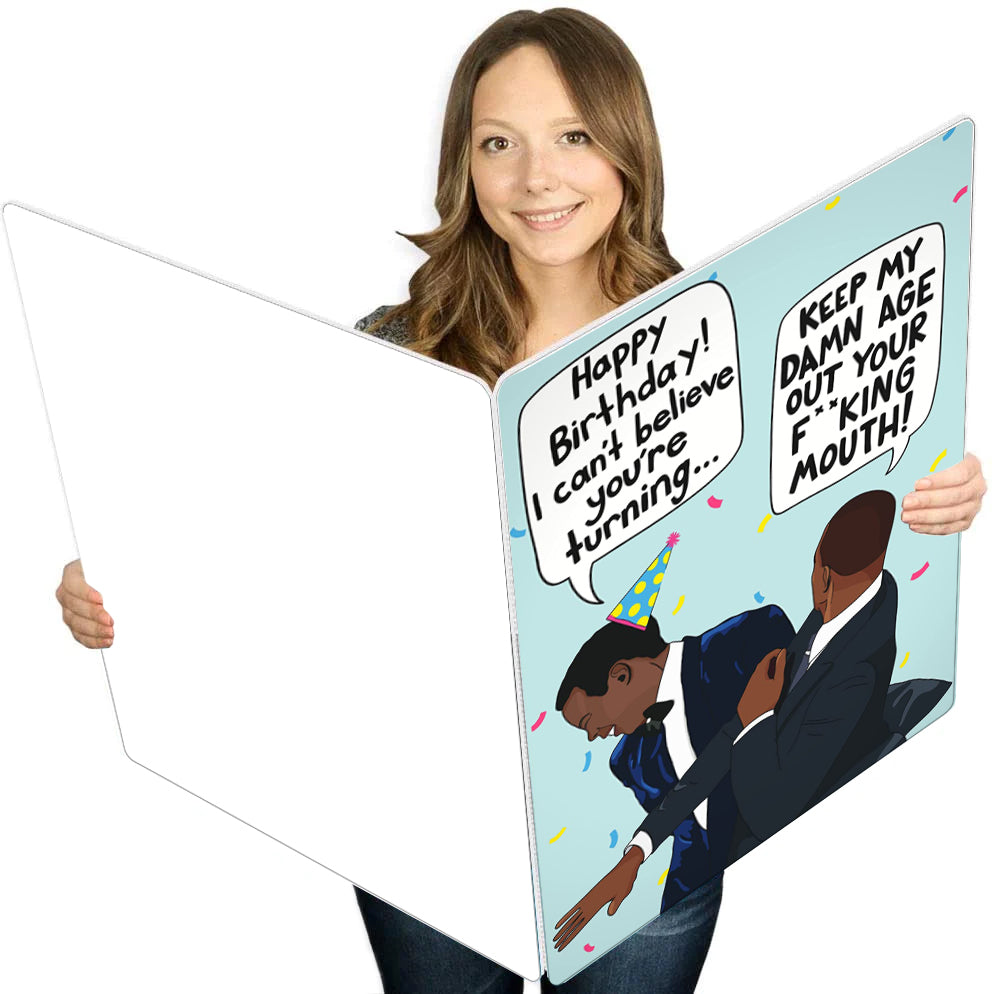 Aging Slapper Keep My Age Out Your Mouth Slap Giant Card - 16.5 x 22 inches – MATTEO ...